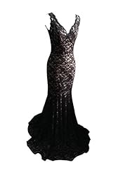 Sexy Sleeveless Mermaid Polyester/Spandex Backless Lace  Dress