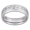 Personalized Stainless Steel Engraved Tribal Design Men's Band