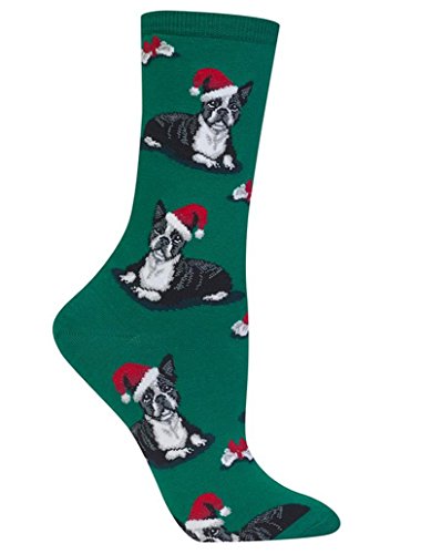 Hot Sox Women's Boston Terrier Xmas Socks