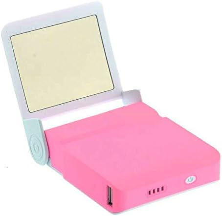 Maeline® Mirror Flip Stand Design 11200mAh One-Port Ultra Compact Led Flashlight External Battery Portable USB Charger Power Bank - Broad Compatibility, Fast Charging, High Capacity - For iPhone 5s 5c 5, iPad Air mini, Galaxy S5 S4, Tab 2, Note 3 2, LG G3, Nexus, HTC One M8, MOTO X, PS Vita and More (pink)