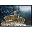 Winter Storm Deer Wildlife Lodge Doormat Mat Rug