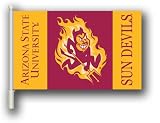 Arizona State Sun Devils CAR FLAG w/Wall Brackett Set of 2 - NCAA