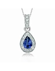 14K White Gold Tanzanite and Diamond Pendant -- LIFETIME WARRANTY
