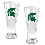 Michigan State Spartans 2-Piece 19oz Pilsner Glass Set