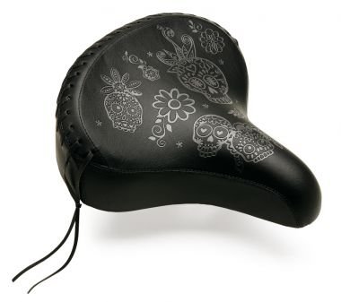 Electra Sugar Skulls Saddle (Black)