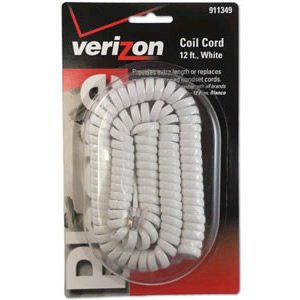 Jasco 25 Pack 12 Foot Long Handset Cords White Telephone Accessories