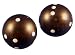 Set of 2 Round Black Dice - White Dots