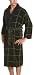 Apparel : Nautica Men's Terry Velour Plaid Shawl Collar Robe With Free Neck Cushion