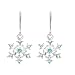 Glamorousky Glistening Snowflake Earrings with Sky Blue Austrian Element Crystals