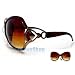 HOTLOVE Premium Sunglasses UV400 Lens Technology - Unisex 8034 Brown Frame Glassy Finish Fashion Design w Brown Gradient - Perfectly Match Everyday Apparel for Women & Men