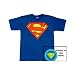 Search : Superman Classic Blue Glow in the Dark Logo T-Shirt Tee