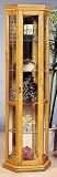 Home Elegance 417P Honey Pine Finish Trapezoid Shaped Curio