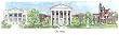 University of Mississippi "Ole Miss" - Collegiate Colors - 5" x 13" Framed Prints