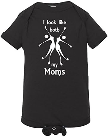 Hearfelt Pride Baby - I Look Like Both My Moms - Bodysuit 6 Months Black