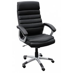 Amstyle B�rostuhl Valencia Chefsessel Drehstuhl Leder schwarz bis 120kg