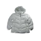 Tallino - Ladies Herringbone Quilt Winter Jacket, White (Size XL)