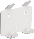 TrippNT 50094 White ABS Plastic Double Apron and Lab Coat Hook with Tape, 2 Position, 7.5