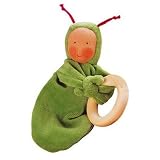 Käthe Kruse 74173 Rainbow Baby Green Grabbing Ring Doll