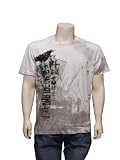 SALVAGE Mens Manitou Graphic Tee Shirt in Grey