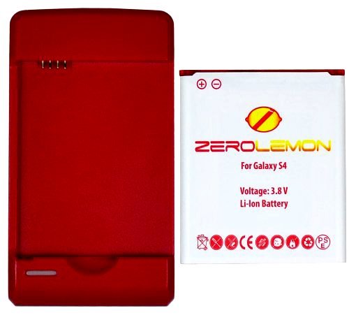 [180 days warranty] ZeroLemon 1x Samsung Galaxy S4 3000mAh Battery + World s Fastest Battery Charger with USB charge port (Compatible with AT&T I337, Verizon I545, Sprint L720, T-Mobile M919, International I9500 & I9505) with 180 Days Zero Lemon Guar