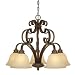 Golden Lighting 3711-D5 CB Rockefeller Five Light Nook Chandelier, Champagne Bronze Finish