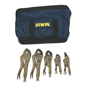 Irwin Vise Grip 5 Piece Locking Plier Set with Free Tool Bag by Irwin