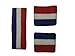 SockTower 1 Regular Set Red White Blue Headband Wristband Sports Athletic Terry Cotton Cloth Sweatband Blue White Red