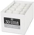 Unscented 12 Hour Votive Candles 1.3"X1.8" 30/Pkg-White