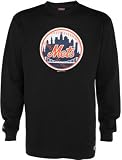 New York Mets Black Primary Logo Thermal Long Sleeve Shirt