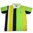 Cool Island - Toddler Boys and Boys Short Sleeve Striped Rugby Shirt, Lime, Blue, Yellow