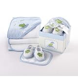 babyaspen 4-Piece Bathtime Gift Set, 0-6 months, Finley the Frog