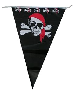 pirate pennant - 100 feet long! great pirate party decoration!