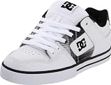DC Men's Pure XE Skate Shoe,White/Black Plaid,11.5 M US