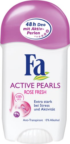 Fa Deo Stick Active Pearls Rose Fresh , 6er Pack (6 x 50 ml)