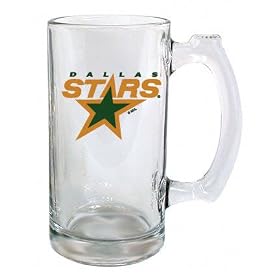 Dallas Stars Beer Mug: 13oz Glass Sports Tankard