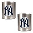 New York Yankees 2pc Stainless Steel Can Holder Set- Primary Logo MLB Baseball