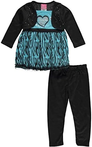 Diva Baby Girls' "My Shining Heart" 2-Piece Outfit - black, 24 months