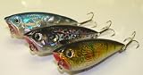 3 T3D Topwater Poppers Crankbaits - 3 Fishing Lures Set