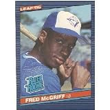 1986 Donruss Fred McGriff Baseball Rookie Card In Protective Display Case