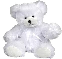 11" White Puffy Bear