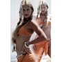 (24x36) Anna Kournikova in Orange Bikini on Beach, Photo Print Poster