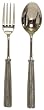 Decorative Salad Server Set with Woven Wire Handles