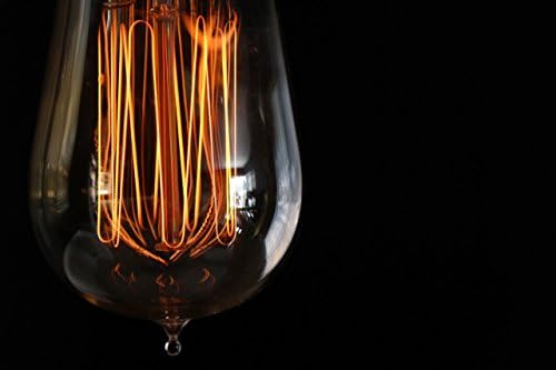Prefect Antique Light Bulb Vintage Lamp 120V Industrial Filament E26 (Not Include Fixture) (ST58 (40W))