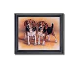 Two Baby Beagle Puppy Dogs Hunting Wall Picture Framed Art Print Reviews