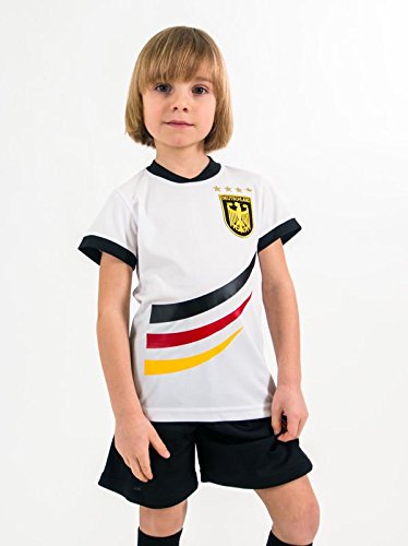 Fußball Trikotset Trikot Kinder 4 Sterne Deutschland WUNSCHNAME Nummer Geschenk Größe 98-170 T-Shirt Weltmeister 2014 Fanartikel EM 2016 (134)