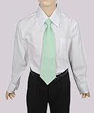 Enrico Bertucci "Everton" Dress Shirt & Tie Set (Sizes 8 - 20) - white, 10 husky