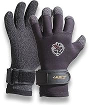 Akona 3.5mm Kevlar Black Lobster Scuba Diving Gloves (glv5)