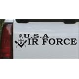 10in X 2.4in Black -- Air Force Masonic Compass and Square Military Car Window Wall... by Rad Dezigns