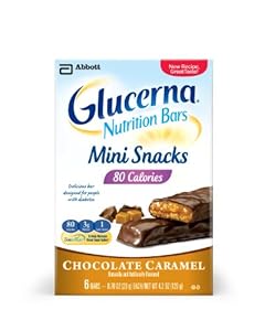 Glucerna Mini Snack Nutrition Bars, Chocolate Carmel, 0.70-Ounce, 36 Count