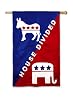 House Divided Political Flag Regular Size Applique Flag House Divided Political Flag Regular Size Applique Flag